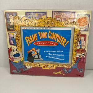 WOW! Rare Awesome Vintage 1993 Ren & Stimpy Screenies Brand Monitor Frame